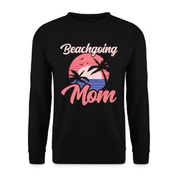 Beach visit Mother Beach Beach Beach holiday - Unisex Sweatshirt - black - Front - Alina (178cm) & Michal (187cm)