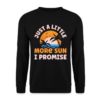 Juste un peu plus de plage promise au soleil - Sweat-shirt Unisexe - noir - Devant - Alina (178cm) & Michal (187cm)