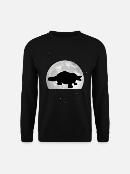 Schnabeltier Mond - Unisex Pullover - Schwarz