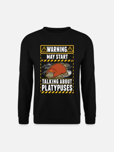 Avertissement Ornithorynque - Sweat-shirt Unisexe - noir