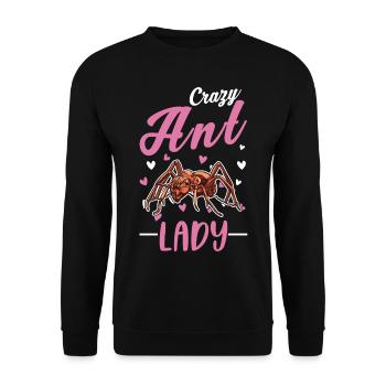 Crazy Ant lady ant farm anthill - Unisex Sweatshirt - black - Front - Alina (178cm) & Michal (187cm)