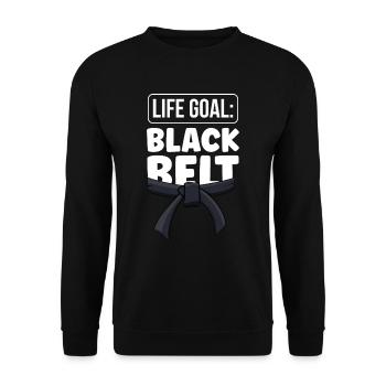 Objectif de vie: Ceinture noire Gur MMA Ceinture noire - Sweat-shirt Unisexe - noir - Devant - Alina (178cm) & Michal (187cm)