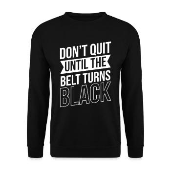 Do not give up until the belt turns black Gur MMA - Unisex Sweatshirt - black - Front - Alina (178cm) & Michal (187cm)