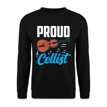 Proud cellist cello cellist cello musician - Unisex Sweatshirt - black - Front - Alina (178cm) & Michal (187cm)