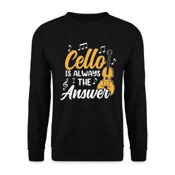 Le violoncelle est toujours la réponse violoncelliste violoncelle - Sweat-shirt Unisexe - noir - Devant - Alina (178cm) & Michal (187cm)