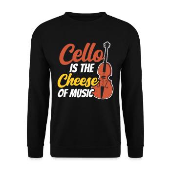 Le violoncelle est le fromage de la musique violoncelliste violoncelliste - Sweat-shirt Unisexe - noir - Devant - Alina (178cm) & Michal (187cm)
