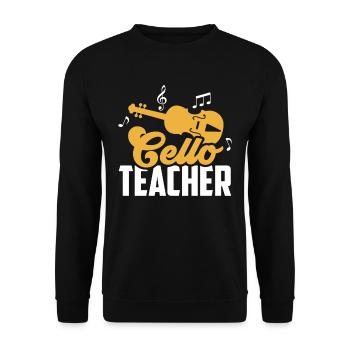 Cello Teacher Cello Teacher Cellos Musician Cellist - Unisex Sweatshirt - black - Front - Alina (178cm) & Michal (187cm)