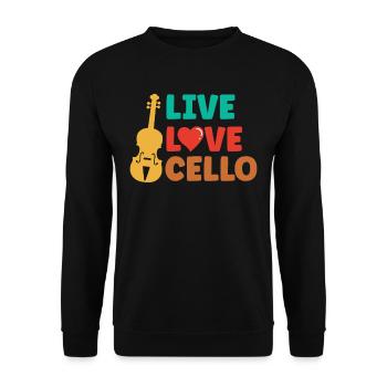 Life Dear Cello Musician Cellos Cellist - Unisex Sweatshirt - black - Front - Alina (178cm) & Michal (187cm)