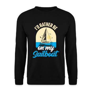 Je préfère naviguer sur mon voilier - Sweat-shirt Unisexe - noir - Devant - Alina (178cm) & Michal (187cm)