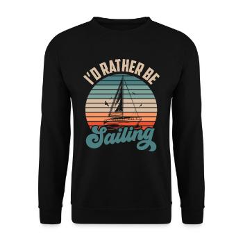 Je préférerais naviguer capitaine voilier voilier - Sweat-shirt Unisexe - noir - Devant - Alina (178cm) & Michal (187cm)