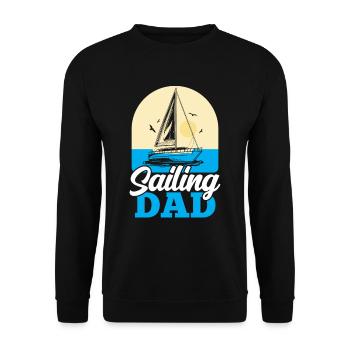 Père voilier Capitaine Marins Voilier - Sweat-shirt Unisexe - noir - Devant - Alina (178cm) & Michal (187cm)