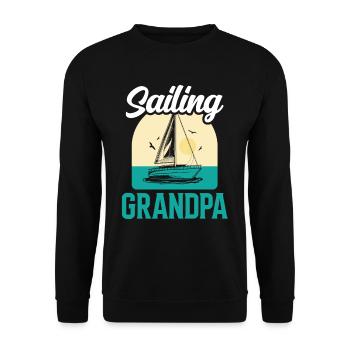 Grand-père voilier voilier marins - Sweat-shirt Unisexe - noir - Devant - Alina (178cm) & Michal (187cm)