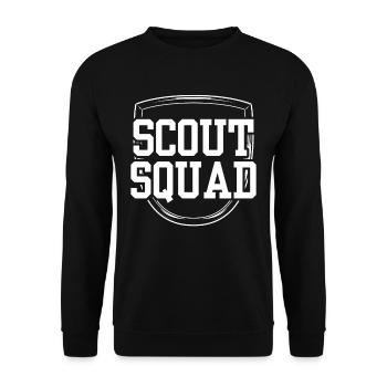 Pfadfinder Team Zeltlager Pfadfinden Sippe - Unisex Pullover - Schwarz - Vorne - Alina (178cm) & Michal (187cm)