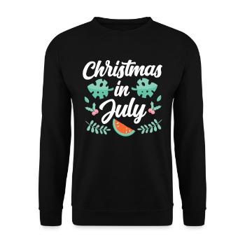 Weihnachten Im Juli Christmas In July Humor Santa - Unisex Sweatshirt - black - Front - Alina (178cm) & Michal (187cm)