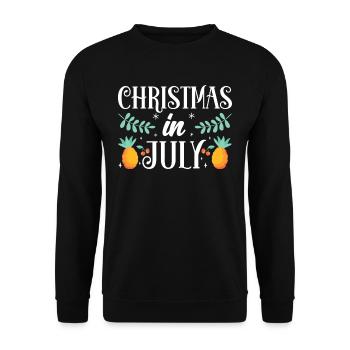 Weihnachten im Juli Noël en juillet Père Noël Humour - Sweat-shirt Unisexe - noir - Devant - Alina (178cm) & Michal (187cm)