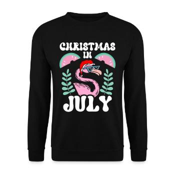 Weihnachten im juli Noël en juillet Humour Père Noël - Sweat-shirt Unisexe - noir - Devant - Alina (178cm) & Michal (187cm)