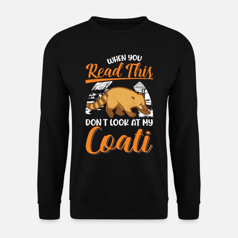 Nasenbär Geschenk Rüsselbär Coati - Unisex Pullover - Schwarz