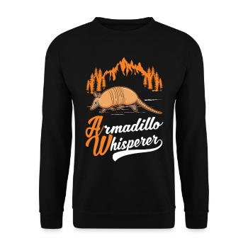 Armadillo Whisperer Armadillo - Unisex Sweatshirt - black - Front - Alina (178cm) & Michal (187cm)