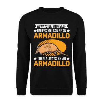 Soyez toujours vous-même Armadillo Gürteltier - Sweat-shirt Unisexe - noir - Devant - Alina (178cm) & Michal (187cm)