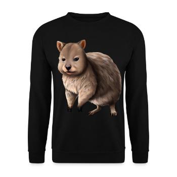 Quokka - the cute marsupial - Unisex Sweatshirt - black - Front - Alina (178cm) & Michal (187cm)