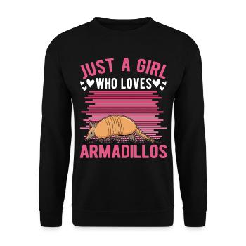 Armadillo Girl Armadillo - Unisex Sweatshirt - black - Front - Alina (178cm) & Michal (187cm)
