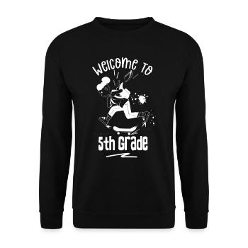 Welcome to the 5th grade fifth grader fifth - Unisex Sweatshirt - black - Front - Alina (178cm) & Michal (187cm)
