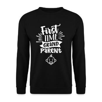 For the first time grandparents pregnant sweet first time - Unisex Sweatshirt - black - Front - Alina (178cm) & Michal (187cm)