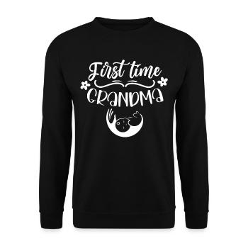 The first time grandma first time grandparents sweet - Unisex Sweatshirt - black - Front - Alina (178cm) & Michal (187cm)