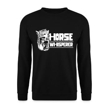 Horse Whisperer Horses Whisperer Horse Riding - Unisex Sweatshirt - black - Front - Alina (178cm) & Michal (187cm)
