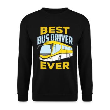 Bester Busfahrer Aller Zeiten Busfahren Reisebus - Unisex Pullover - Schwarz - Vorne - Alina (178cm) & Michal (187cm)