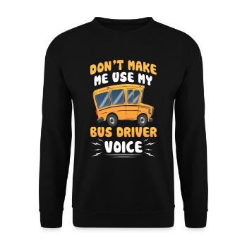 My bus driver voices coach bus travel - Unisex Sweatshirt - black - Front - Alina (178cm) & Michal (187cm)