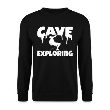 Exploration de la grotte Spéléologie Grotte Spéléologie - Sweat-shirt Unisexe - noir - Devant - Alina (178cm) & Michal (187cm)