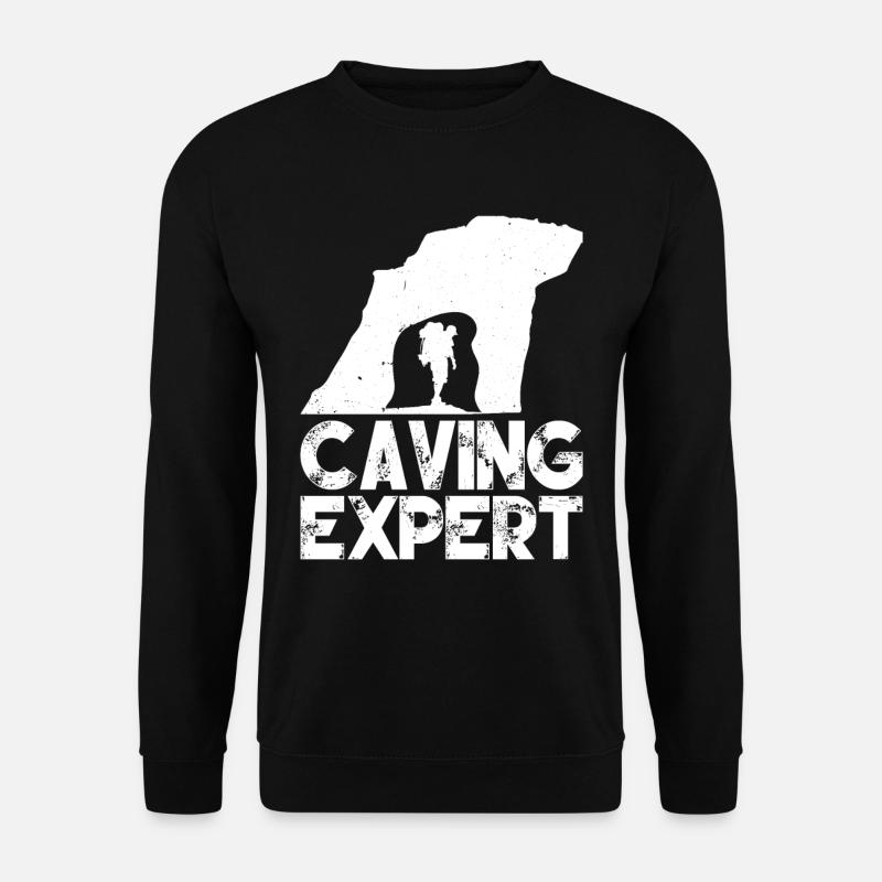Höhlenforscher Höhlenwandern Caving Höhle Cave - Unisex Pullover - Schwarz
