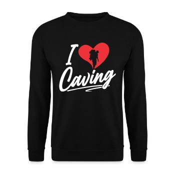 J’adore la spéléologie spéléologie - Sweat-shirt Unisexe - noir - Devant - Alina (178cm) & Michal (187cm)
