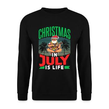 Weihnachten im Juli Ist Leben Noël en juillet - Sweat-shirt Unisexe - noir - Devant - Alina (178cm) & Michal (187cm)