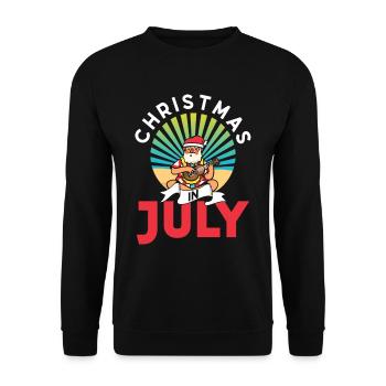 Weihnachten Im Juli Noël En Juillet Père Noël Humour - Sweat-shirt Unisexe - noir - Devant - Alina (178cm) & Michal (187cm)