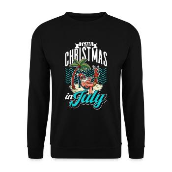 L’équipe Weihnachten Im Juli Noël en juillet Père Noël - Sweat-shirt Unisexe - noir - Devant - Alina (178cm) & Michal (187cm)
