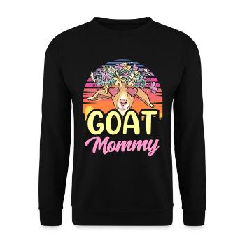Chèvres Maman Fille Chèvre domestique Chèvre Animal - Sweat-shirt Unisexe - noir - Devant - Alina (178cm) & Michal (187cm)