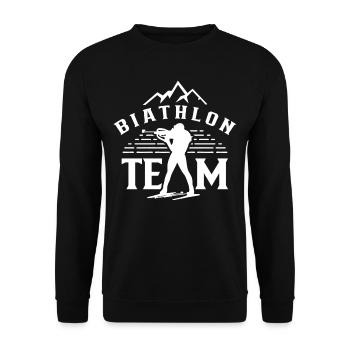 Biathlon Equipe Biathlète Biathlons Sports Biathlète - Sweat-shirt Unisexe - noir - Devant - Alina (178cm) & Michal (187cm)