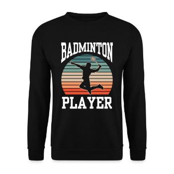 Badminton player Badminton player - Unisex Sweatshirt - black - Front - Alina (178cm) & Michal (187cm)