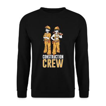 Bautrupp Team Teamwork Baustelle Bau Bauarbeiter - Unisex Pullover - Schwarz - Vorne - Alina (178cm) & Michal (187cm)