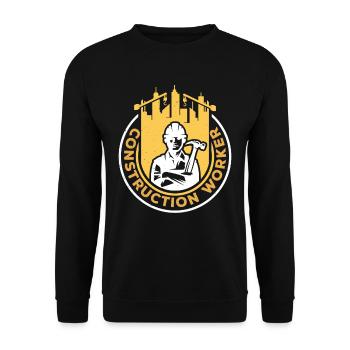 Construction workers Construction Team Teamwork Construction site - Unisex Sweatshirt - black - Front - Alina (178cm) & Michal (187cm)