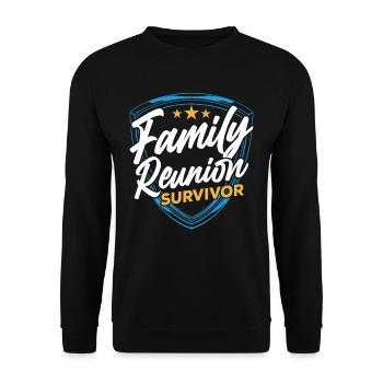Überlebender Eines Familientreffens Team Familie - Unisex Pullover - Schwarz - Vorne - Alina (178cm) & Michal (187cm)