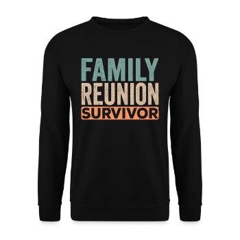 Überlebender Eines Familientreffens Team Familie - Unisex Pullover - Schwarz - Vorne - Alina (178cm) & Michal (187cm)