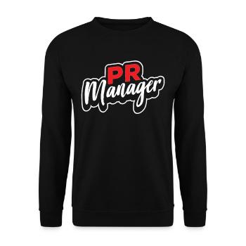Pr Manager Beruf Job Public Relations - Unisex Pullover - Schwarz - Vorne - Alina (178cm) & Michal (187cm)