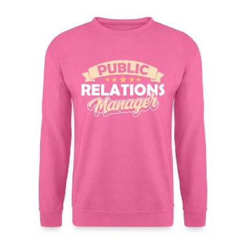 Public Relations Manager Job PR Profession - Unisex Sweatshirt - pink - Front