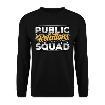 Public Relations Team Öffentlichkeitsarbeit PR - Unisex Sweatshirt - black - Front - Alina (178cm) & Michal (187cm)