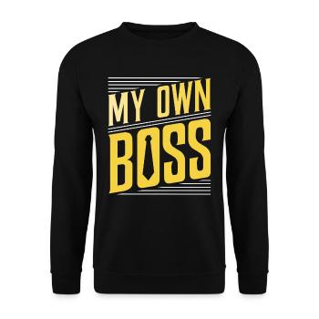 My own boss freelancer self-employed - Unisex Sweatshirt - black - Front - Alina (178cm) & Michal (187cm)