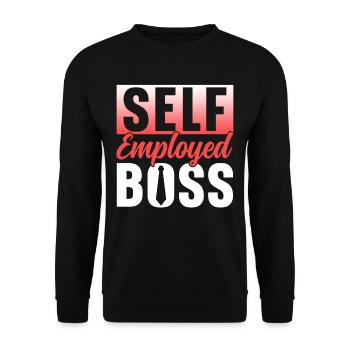 Self-employed boss Freelancer Self-employed - Unisex Sweatshirt - black - Front - Alina (178cm) & Michal (187cm)