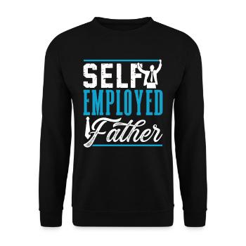 Self-employed father Self-employed Freelancer - Unisex Sweatshirt - black - Front - Alina (178cm) & Michal (187cm)